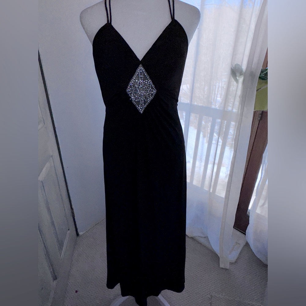 Long Black Sequin Gown by Flip - Size 4